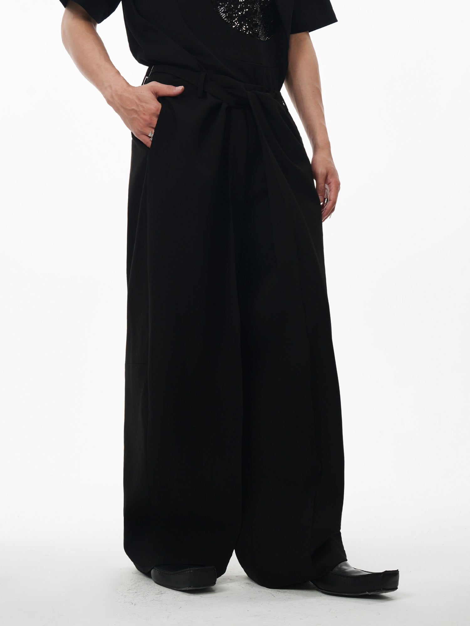 Multi-Wear Deconstructed Wide Leg Waist