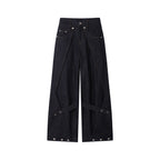 Deconstructed Wide-leg Jeans
