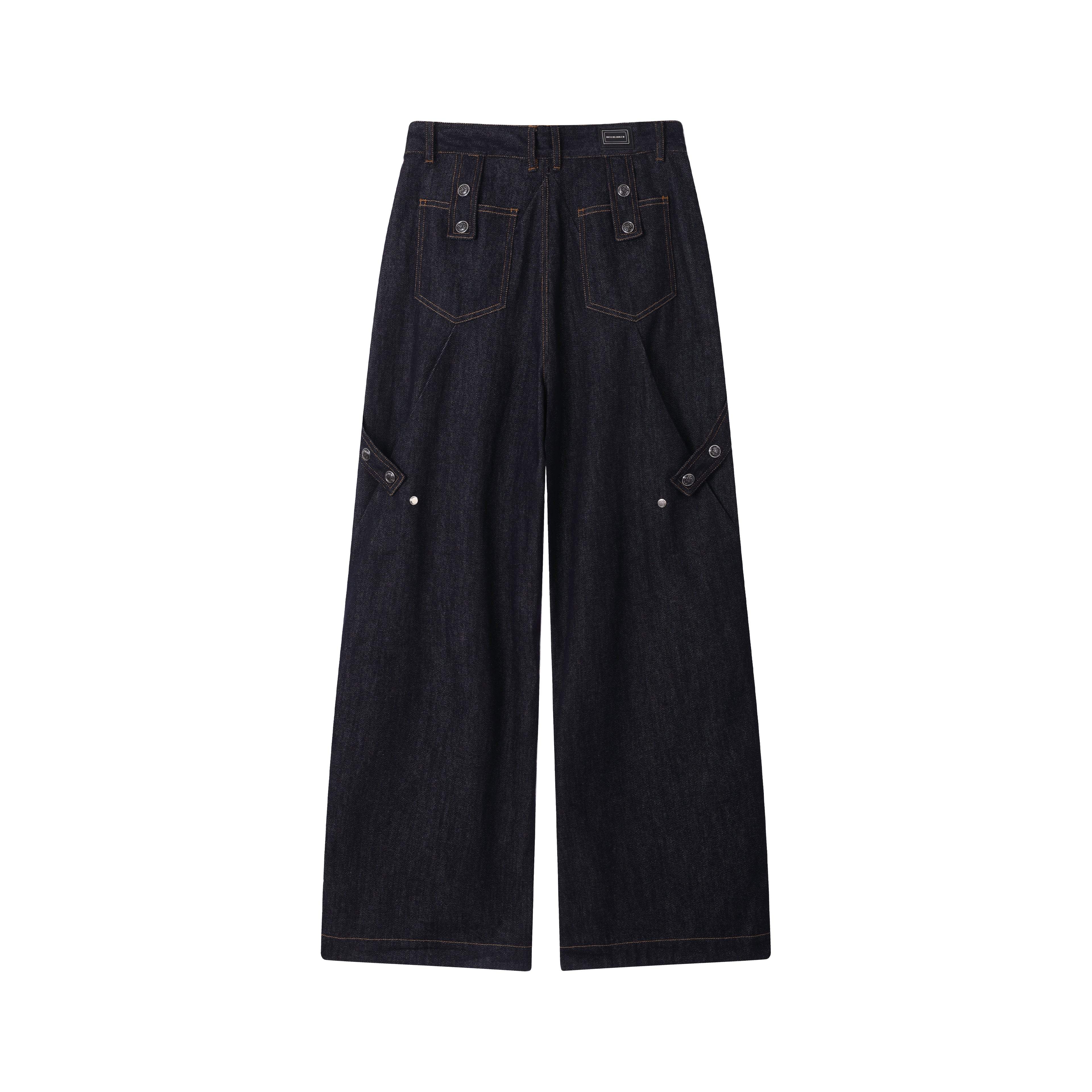 Deconstructed Wide-leg Jeans