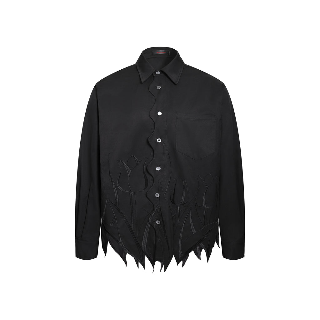 Embroidery Irregular Long Sleeve