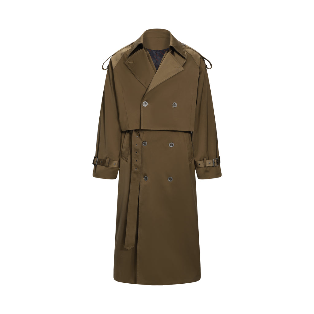 Silhouette Velvet Trench Coat