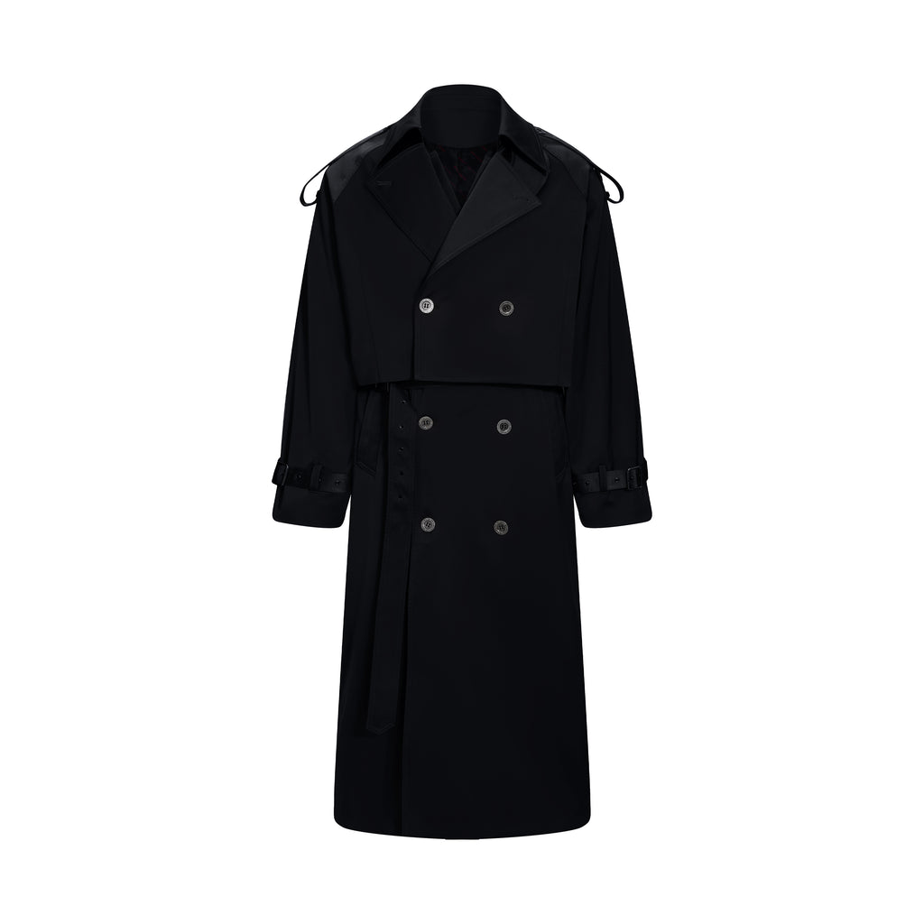Silhouette Velvet Trench Coat
