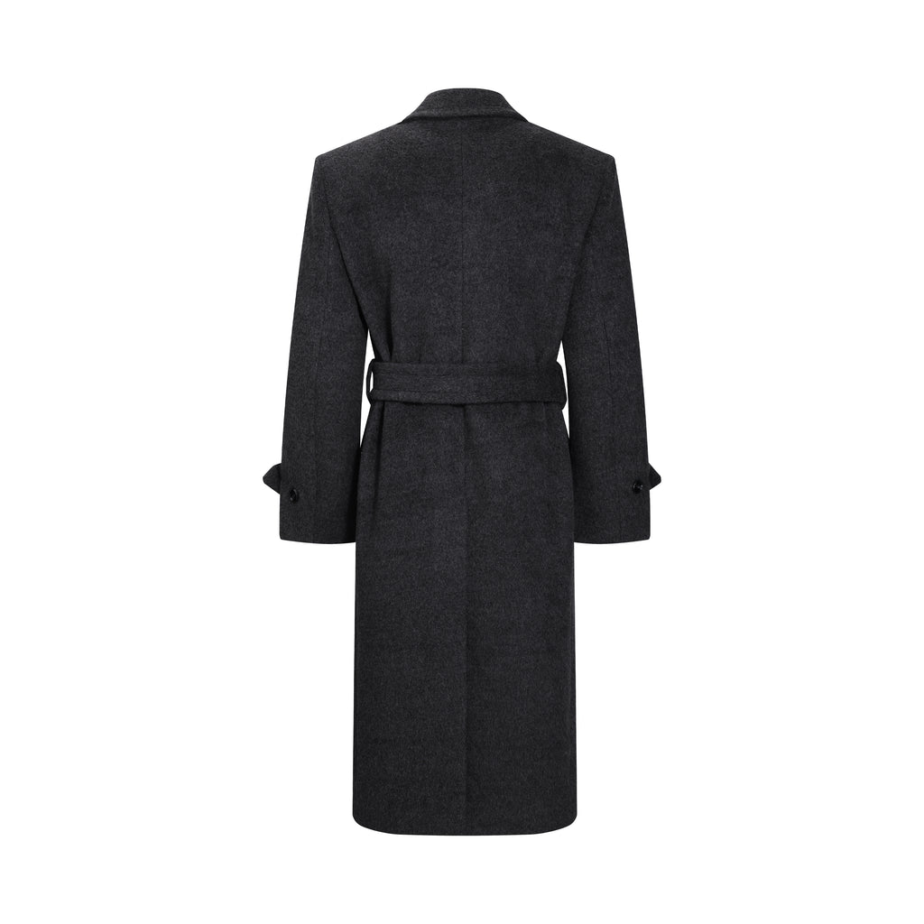 Double-breasted long coat