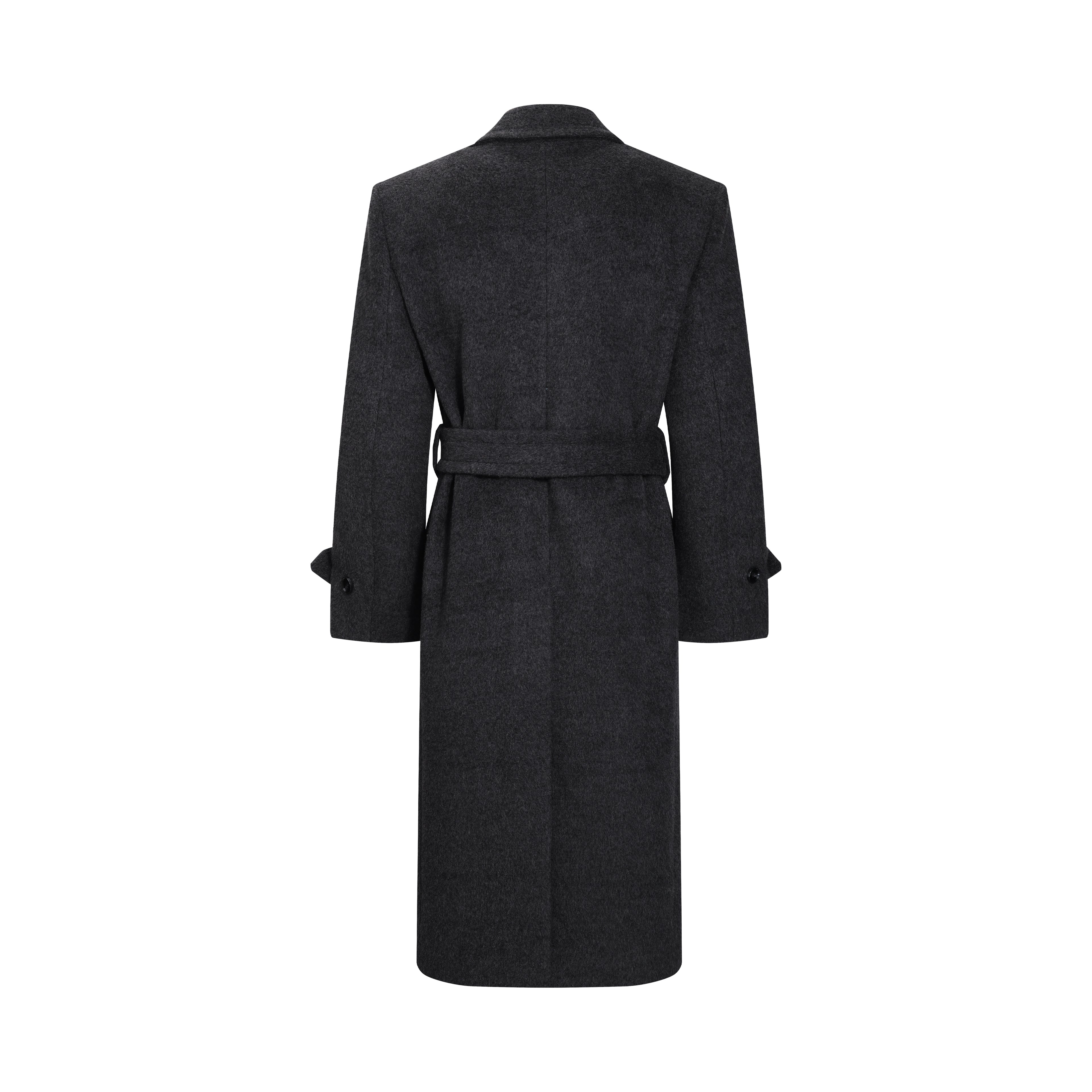 Double-breasted long coat