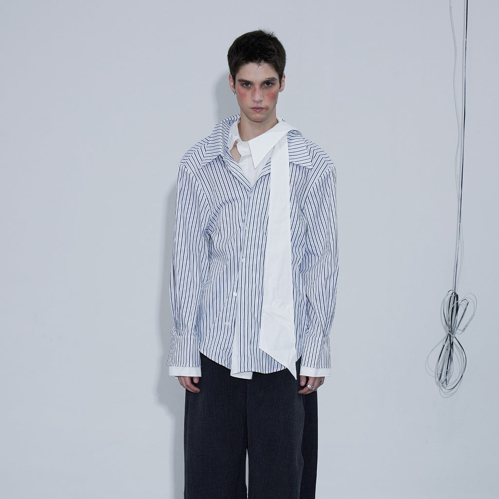 Irregular Striped Shirt